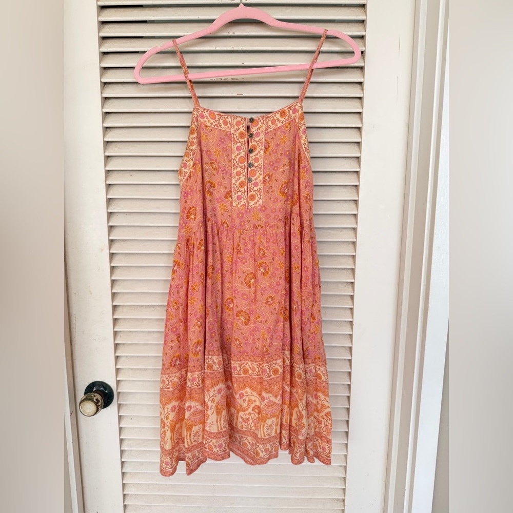 Spell Pink and Orange Midi Dress